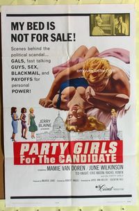 2h129 CANDIDATE 1sh '64 Mamie Van Doren's bed is not for sale, sex, blackmail & slander!