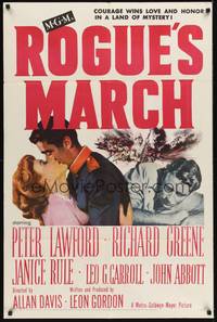 2h728 ROGUE'S MARCH 1sh '52 Peter Lawford, Janice Rule & Richard Greene in a land of mystery!