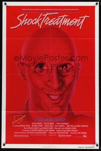 2h771 SHOCK TREATMENT 1sh '81 Rocky Horror follow-up, great artwork of demented doctor!