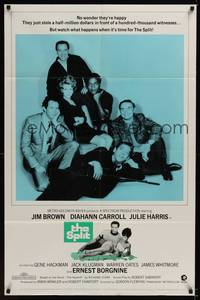 2h801 SPLIT 1sh '68 Jim Brown, Gene Hackman, Ernest Borgnine, Klugman, Diahann Caroll