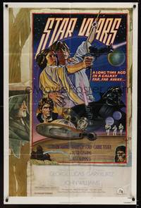 2h810 STAR WARS NSS style D 1sh 1978 George Lucas classic sci-fi epic, great art by Drew Struzan!