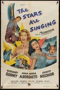 2h812 STARS ARE SINGING 1sh '53 Rosemary Clooney & illegal Polish alien Anna Maria Alberghetti!