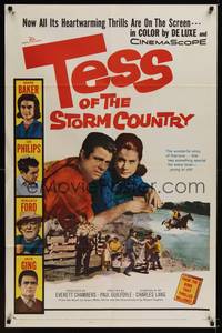 2h864 TESS OF THE STORM COUNTRY 1sh '60 Diane Baker in title role, a story of first love!