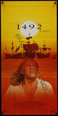2j337 1492 CONQUEST OF PARADISE Aust daybill '92 Ridley Scott, Gerard Depardieu, cool image!