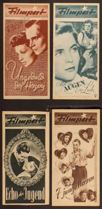 2k018 LOT OF 18 GERMAN FILMPOST PROGRAMMS lot '40s from first showings in West Germany after WWII!