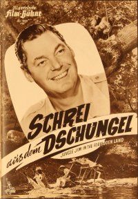 2k182 JUNGLE JIM IN THE FORBIDDEN LAND German program '53 different images of Johnny Weissmuller!