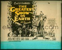 2k108 GREATEST SHOW ON EARTH glass slide '52 Cecil B. DeMille circus classic,, clown James Stewart