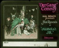 2k112 JUBILO, JR. glass slide '24 Our Gang w/ horse suit, Joe Cobb, Jackie Condon
