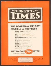 2k026 MOTION PICTURE TIMES exhibitor magazine February 23, 1929 great 2-page ad from Rio Rita!