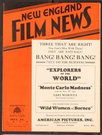 2k040 NEW ENGLAND FILM NEWS exhibitor magazine Sept. 22, 1932 Bob Steele, NSS trailer ad!