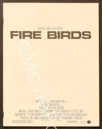 2k227 FIRE BIRDS presskit '90 Nicolas Cage, Tommy Lee Jones, Sean Young, Apache helicopters!