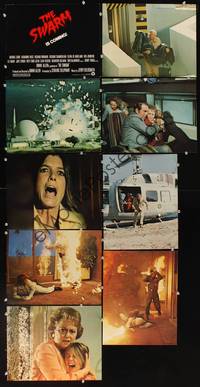 2p046 SWARM 9 color 11x14 stills '78 directed by Irwin Allen, Olivia DeHavilland, horror!