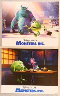 2p038 MONSTERS, INC. 9 color 11x14 stills '01 best Disney & Pixar computer animated CGI cartoon!