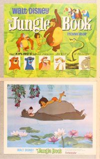 2p033 JUNGLE BOOK 9 LCs '67 Walt Disney cartoon classic, great images of all characters!