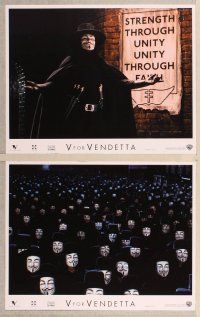 2p048 V FOR VENDETTA 9 LCs '05 Wachowski Bros, bald Natalie Portman, Hugo Weaving