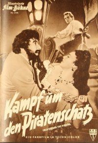 2r185 BLACKBEARD THE PIRATE German program '53 Robert Newton in the title role, different images!