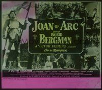 2r142 JOAN OF ARC glass slide '48 different image of Ingrid Bergman in full armor holding spear!