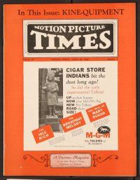 2r051 MOTION PICTURE TIMES exhibitor magazine April 20, 1929 Universal's talking singing Show Boat!