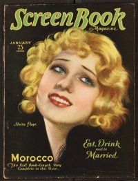 2r064 SCREEN BOOK magazine January 1931 great art of pretty Anita Page by Jose Recoder!