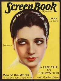 2r068 SCREEN BOOK magazine May 1931 incredible art of beautiful Kay Francis by Jose Recoder!