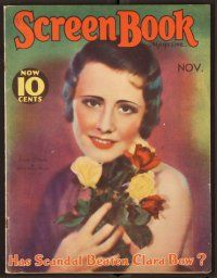 2r072 SCREEN BOOK magazine November 1931 art of lovely Irene Dunne by Edwin Bower Hesser!