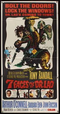 2s306 7 FACES OF DR. LAO 3sh '64 great art of Tony Randall's personalities by Joseph Smith!
