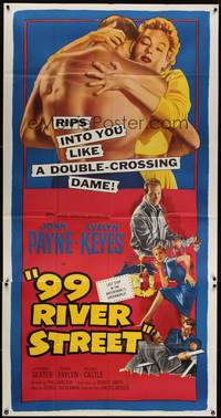 2s307 99 RIVER STREET 3sh '53 John Payne with sexy double-crossing Evelyn Keyes & Peggie Castle!