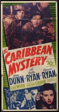 2s351 CARIBBEAN MYSTERY 3sh '45 James Dunn, Sheila Ryan & Edward Ryan in the topical jungle!