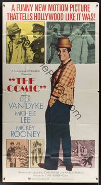 2s360 COMIC 3sh '69 Carl Reiner, Mickey Rooney, Dick Van Dyke as Buster Keaton!