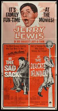 2s375 DELICATE DELINQUENT/SAD SACK 3sh '62 Jerry Lewis in his biggest laff-a-thon!