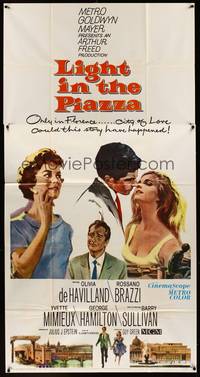 2s458 LIGHT IN THE PIAZZA 3sh '61 Olivia De Havilland, Yvette Mimieux, Rossano Brazzi, Hamilton