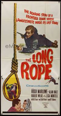 2s468 LONG ROPE 3sh '61 town where lawlessness made its last stand staked out by the Devil!