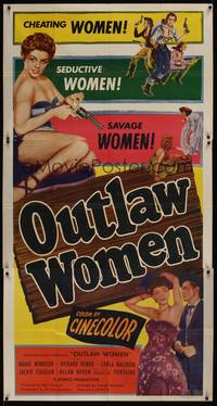 2s521 OUTLAW WOMEN 3sh R56 cheating women, seductive women, savage women, thrilling six gun sirens!