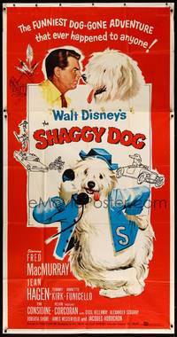2s572 SHAGGY DOG 3sh '59 Disney, Fred MacMurray in the funniest sheep dog story ever told!
