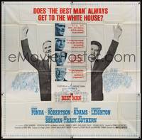2s194 BEST MAN 6sh '64 Henry Fonda & Cliff Robertson running for President of the United States!