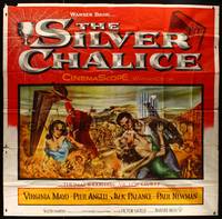 2s272 SILVER CHALICE 6sh '55 great art of Virginia Mayo & Paul Newman in his first movie!