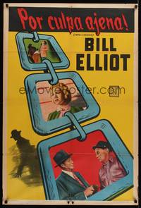 2s105 CHAIN OF EVIDENCE Argentinean '56 Bill Elliott, cool poster design!