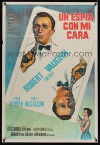 2s168 SPY WITH MY FACE Argentinean '66 Robert Vaughn, Man from UNCLE, cool playing card art!