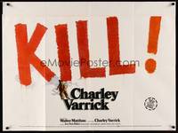 2s033 CHARLEY VARRICK British quad '73 Walter Matthau in Don Siegel crime classic!