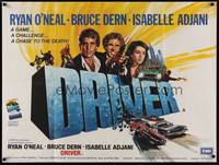 2s034 DRIVER British quad '78 Walter Hill, cool art of Ryan O'Neal, Bruce Dern & Isabelle Adjani!