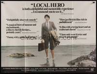 2s046 LOCAL HERO British quad '83 Bill Forsyth Scotland classic, Peter Riegert, Burt Lancaster!