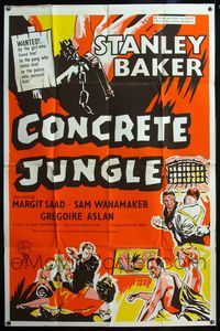 2s064 CRIMINAL Canadian 40x60 '60 directed by Joseph Losey, The Concrete Jungle!