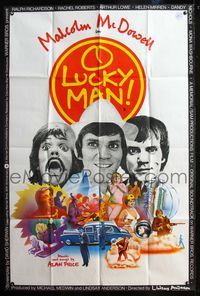 2s066 O LUCKY MAN English 40x60 '73 great images of Malcolm McDowell, directed by Lindsay Anderson!