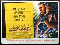 2s005 BLADE RUNNER subway poster '82 Ridley Scott classic, art of Harrison Ford by John Alvin!