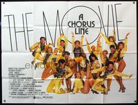 2s009 CHORUS LINE subway poster '85 photo of Michael Douglas & Broadway chorus group!