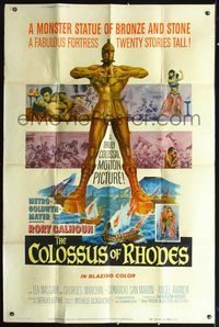 2t411 COLOSSUS OF RHODES 40x60 '61 Sergio Leone's Il colosso di Rodi, mythological Greek monster!
