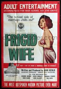 2t434 MODERN MARRIAGE 40x60 R62 the sexual side of marriage chills this Frigid Wife!