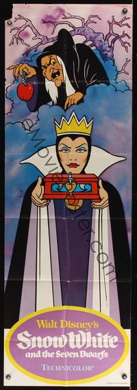 2t397 SNOW WHITE & THE SEVEN DWARFS door panel R75 Disney, great image of old witch & evil queen!