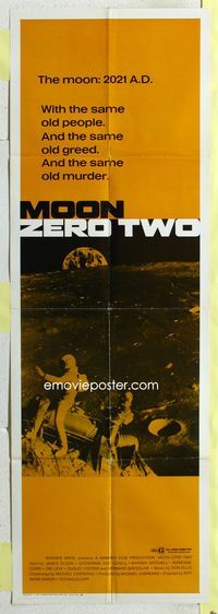 2t392 MOON ZERO TWO door panel '69 the first moon western, cool image of astronauts in space!