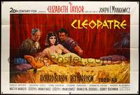 2t014 CLEOPATRA French 2p '64 Elizabeth Taylor, Richard Burton, Rex Harrison, Howard Terpning art!